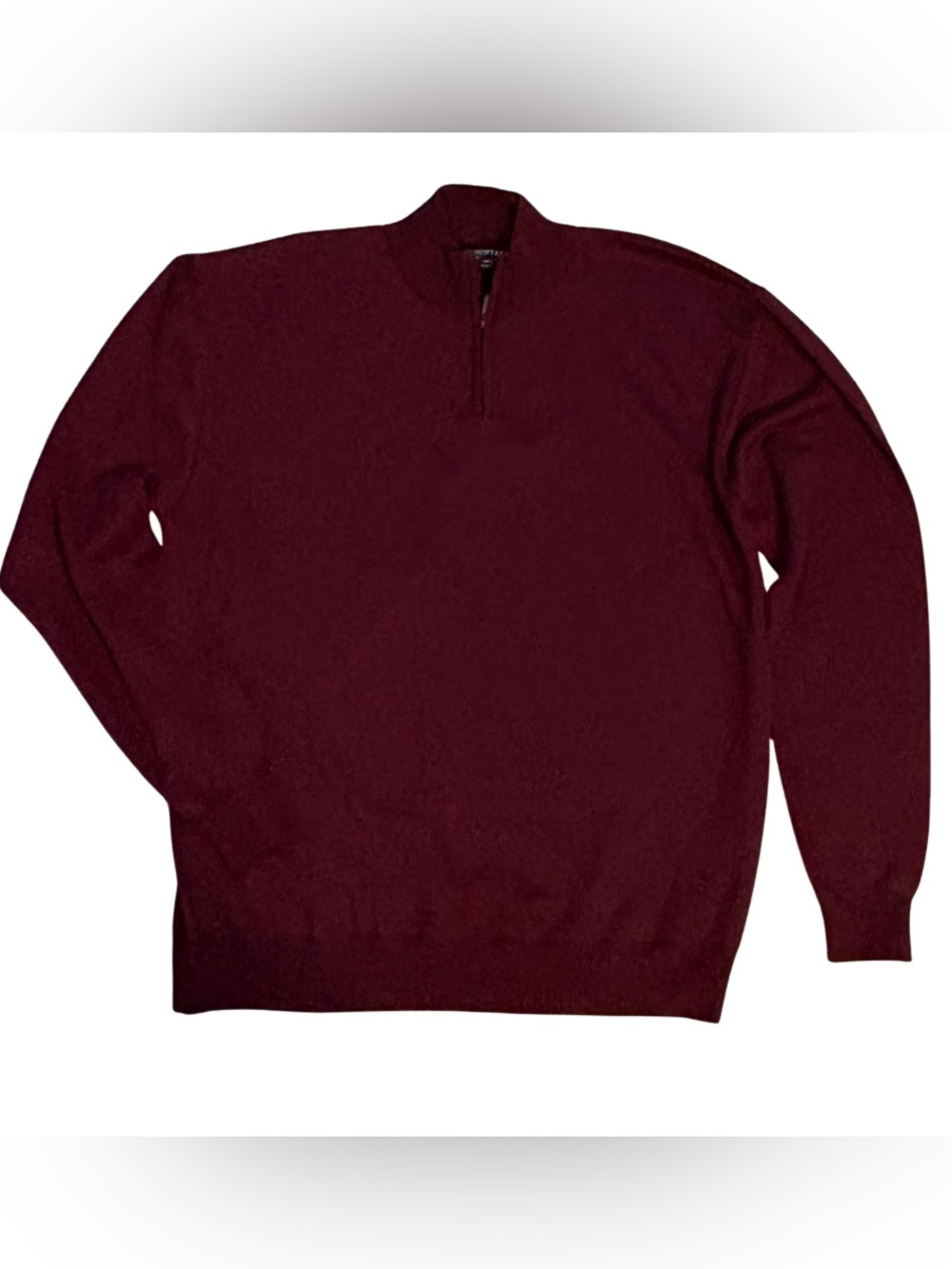 Mountain Expeditions Mens 3XL Burgundy Quarter Zip Pullover Sweater Mock Neck